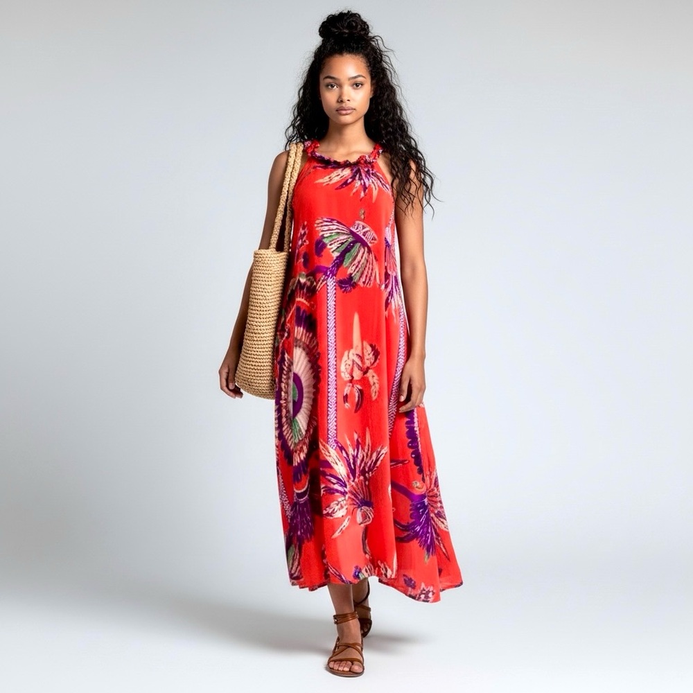 Beach-Glam Maxi Trapeze
